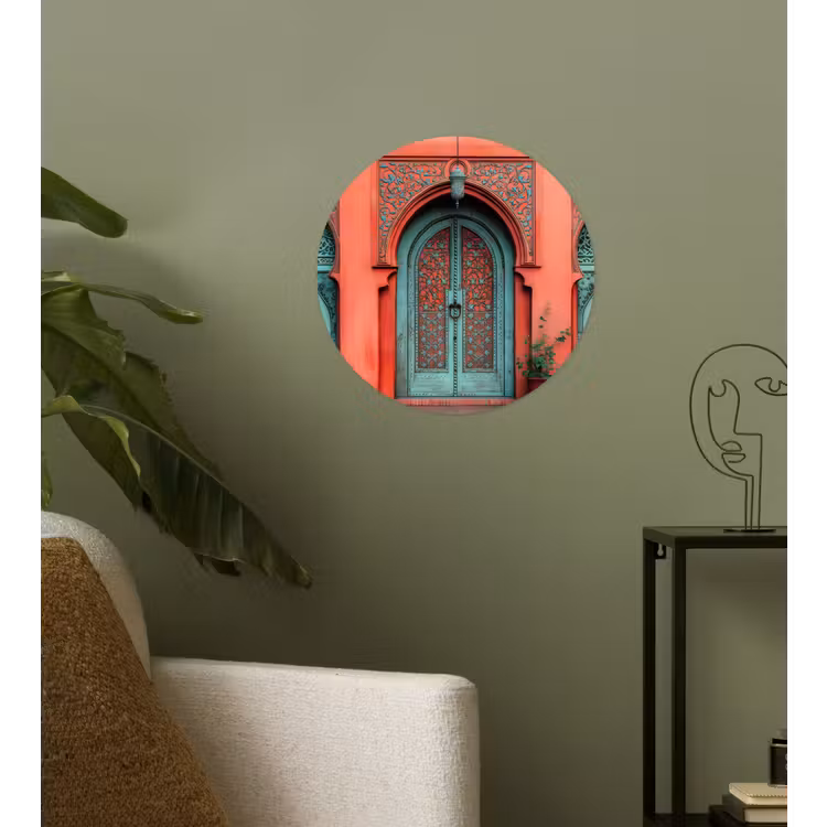 Behangcirkel - Lantaarn - Deur - Turquoise — 3