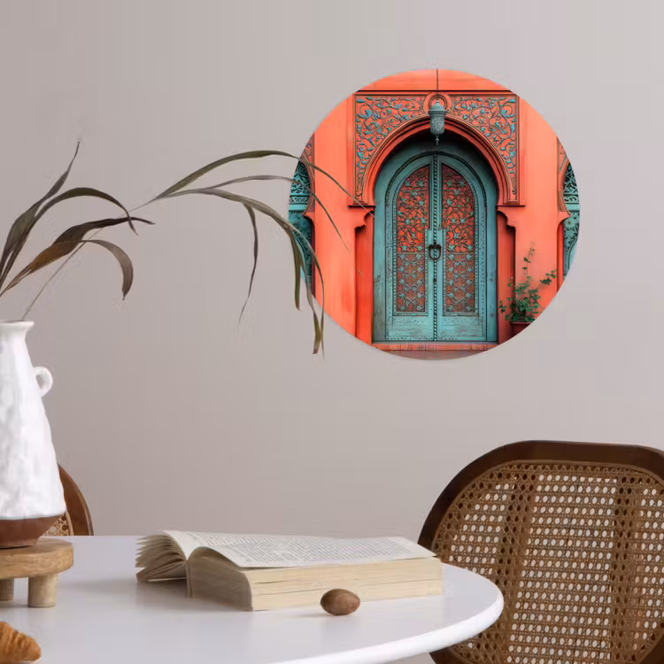 Behangcirkel - Lantaarn - Deur - Turquoise — 4