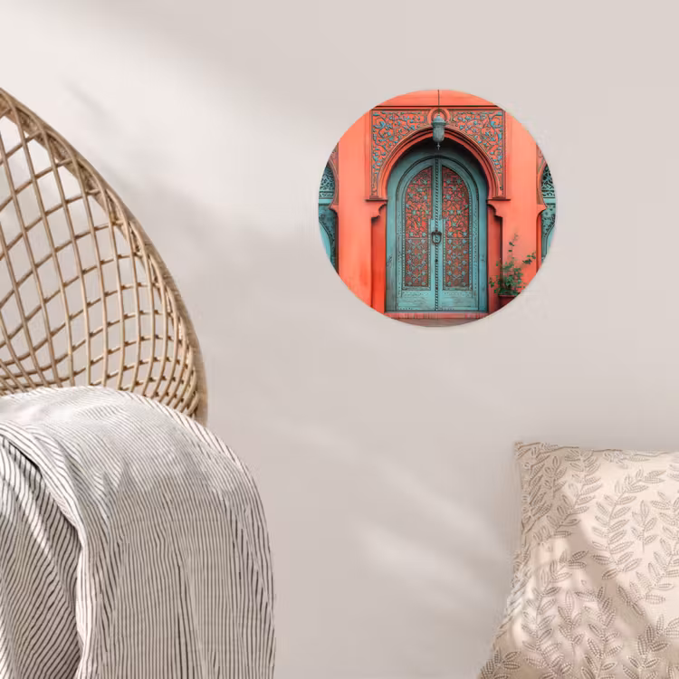 Behangcirkel - Lantaarn - Deur - Turquoise — 5