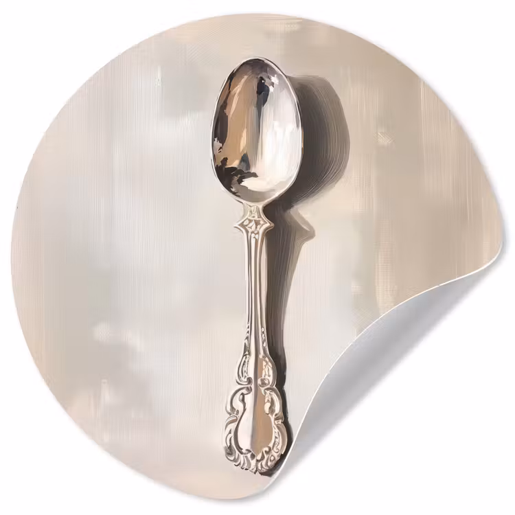 Behangcirkel - Lepel - Verf - Zilver — 1