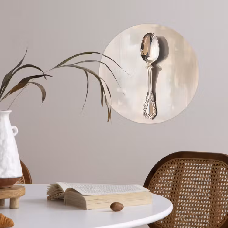 Behangcirkel - Lepel - Verf - Zilver — 4