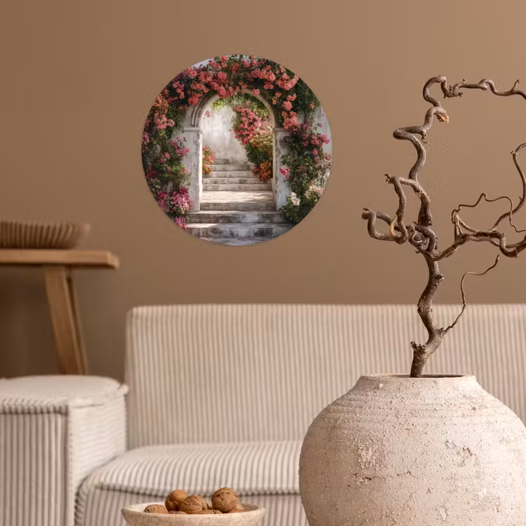 Behangcirkel - Doorkijk - Rozen - Vintage - Poort — 2