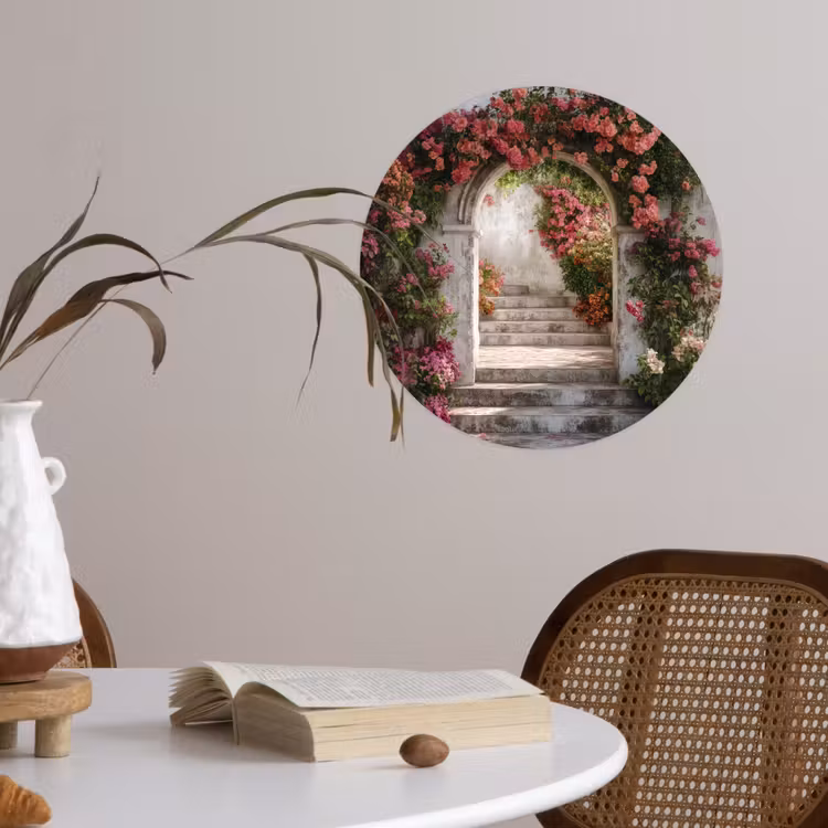 Behangcirkel - Doorkijk - Rozen - Vintage - Poort — 4