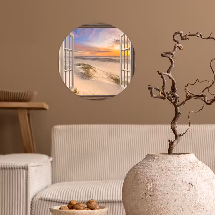 Behangcirkel - Doorkijk - Strand - Duinen - Natuur - Landschap — 2