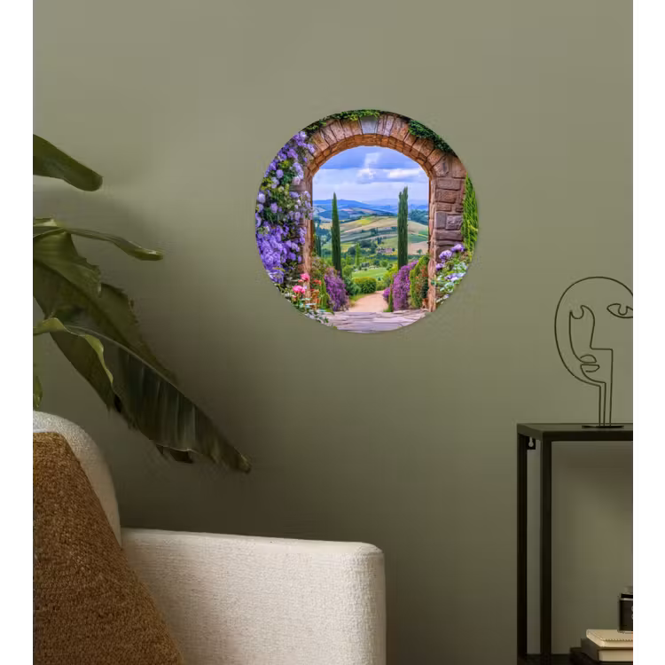 Behangcirkel - Doorkijk - Toscane - Landschap - Poort — 3