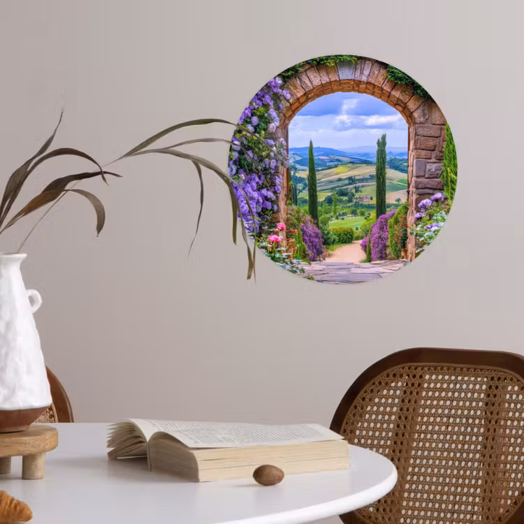 Behangcirkel - Doorkijk - Toscane - Landschap - Poort — 4