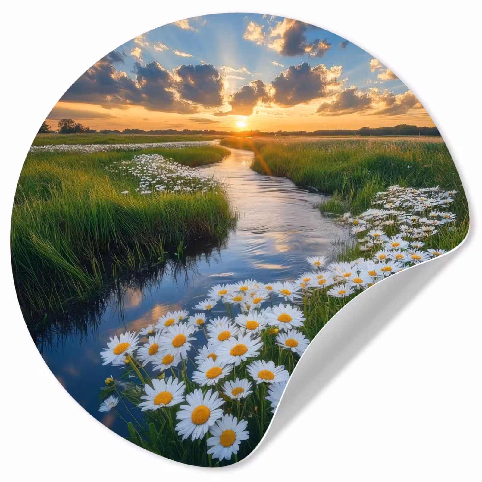 Behangcirkel - Beekje - Landschap - Margriet — 1
