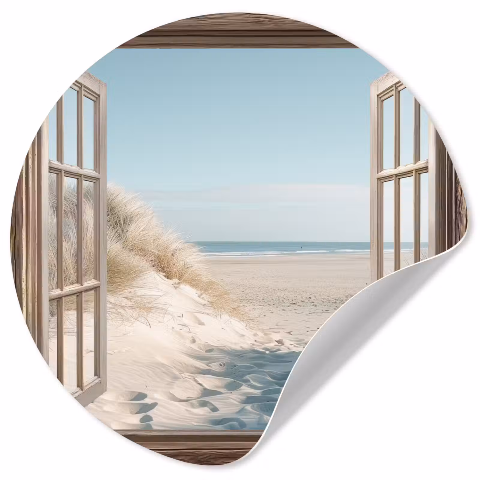 Behangcirkel - Doorkijk - Helmgras - Duinen - Zee - Landschap — 1