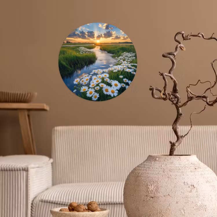 Behangcirkel - Beekje - Landschap - Margriet — 2