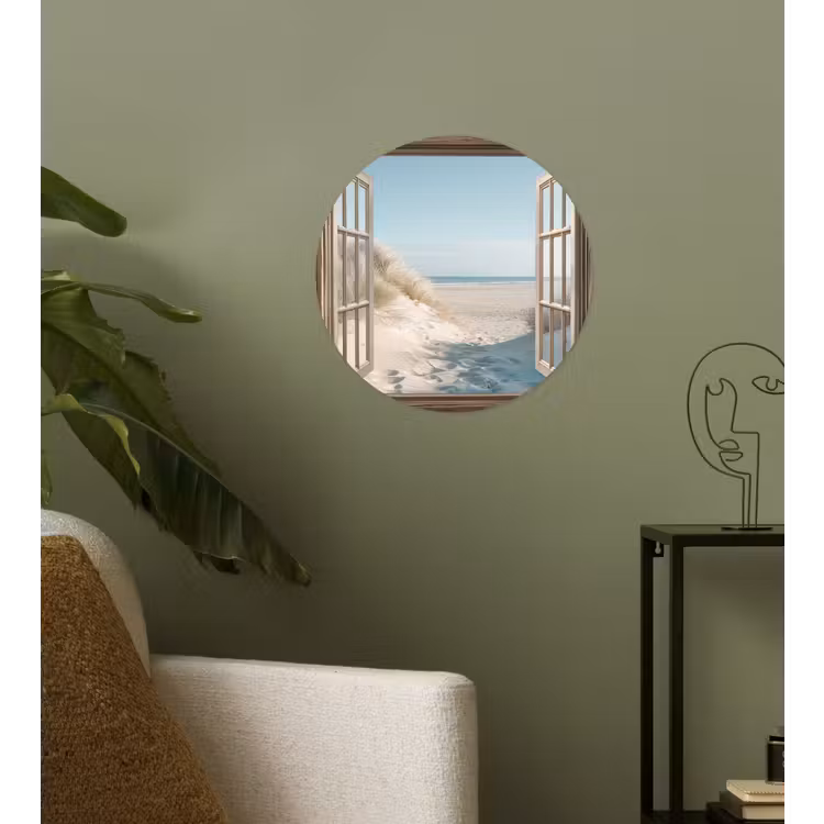Behangcirkel - Doorkijk - Helmgras - Duinen - Zee - Landschap — 3