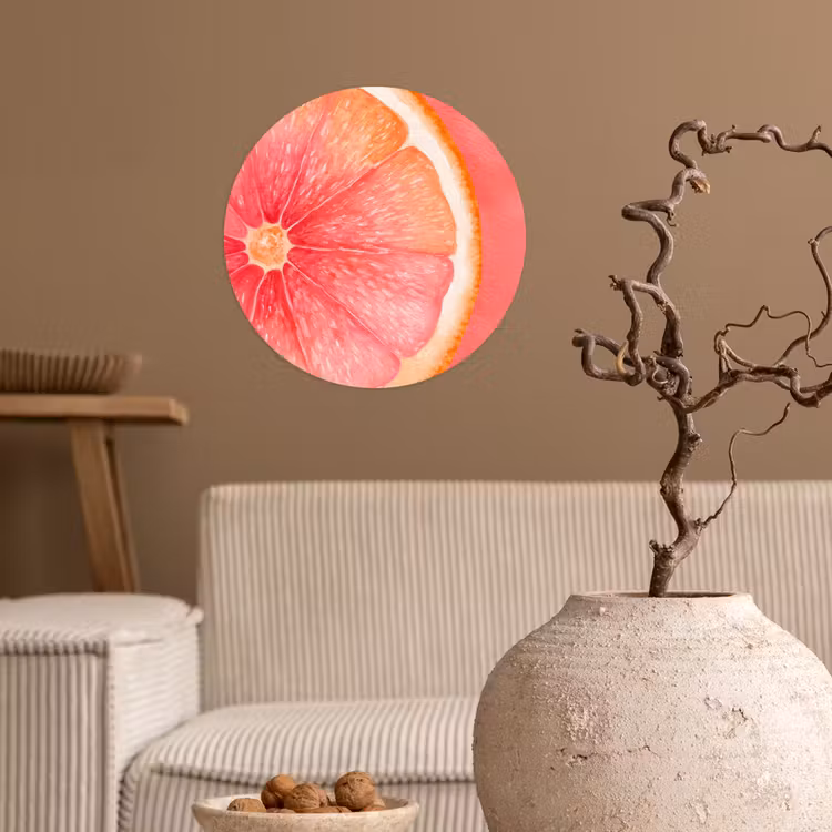 Behangcirkel - Grapefruit - Roze - Levendig — 2