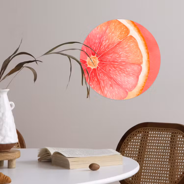 Behangcirkel - Grapefruit - Roze - Levendig — 4