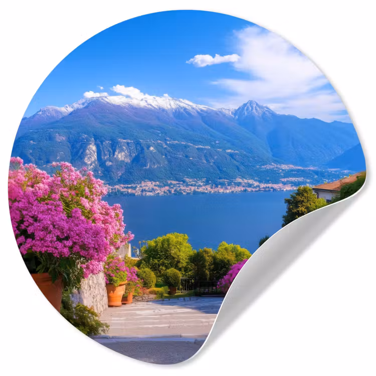 Behangcirkel - Lake Como - Italië - Landschap — 1