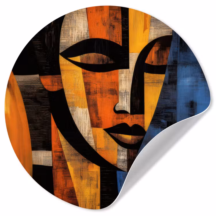 Behangcirkel - Abstract - Portret - Kleurvakken — 1