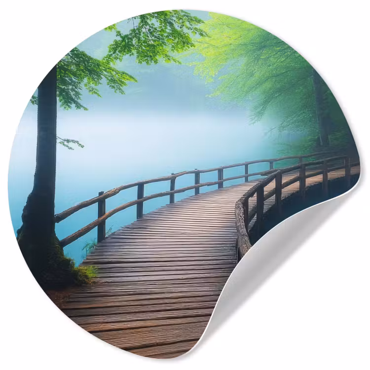 Behangcirkel - Brug - Water - Rivier - Bos — 1