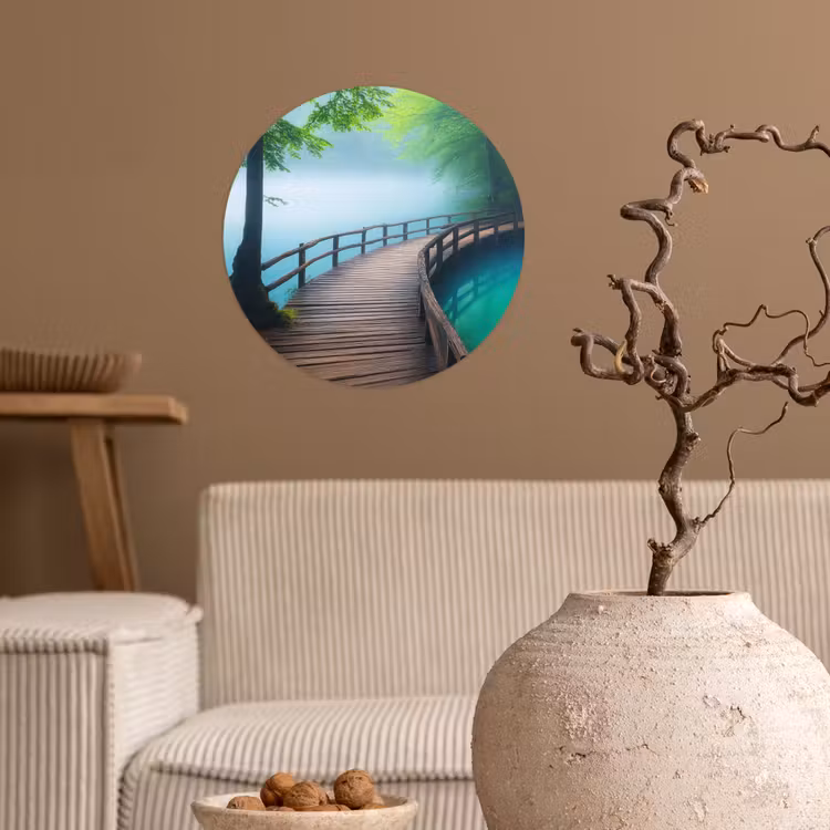 Behangcirkel - Brug - Water - Rivier - Bos — 2