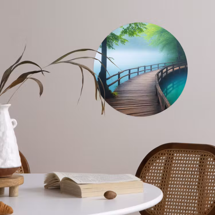 Behangcirkel - Brug - Water - Rivier - Bos — 4