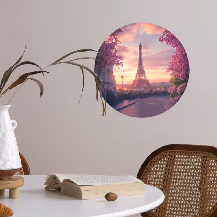 Behangcirkel - Eiffeltoren - Parijs - Roze — 4