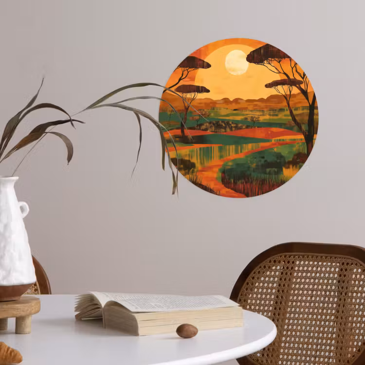 Behangcirkel - Landschap - Afrikaans - Zon — 4
