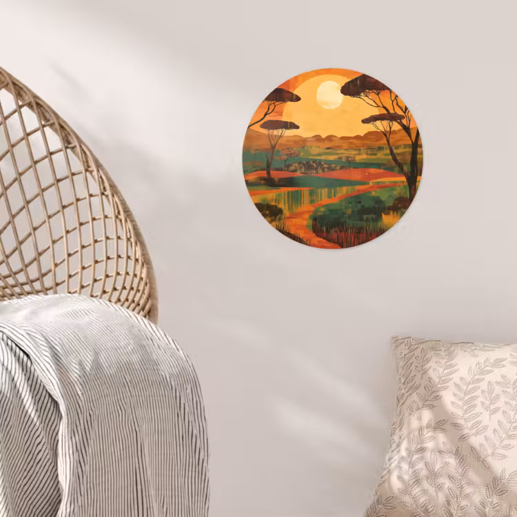 Behangcirkel - Landschap - Afrikaans - Zon — 5