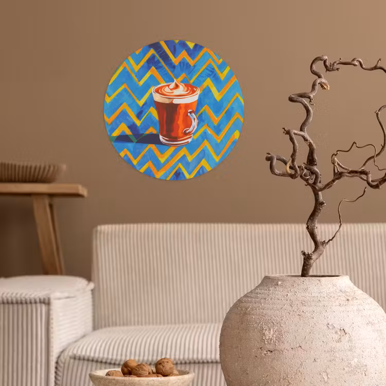 Behangcirkel - Mok - Koffie - Zigzag - Slagroom — 2