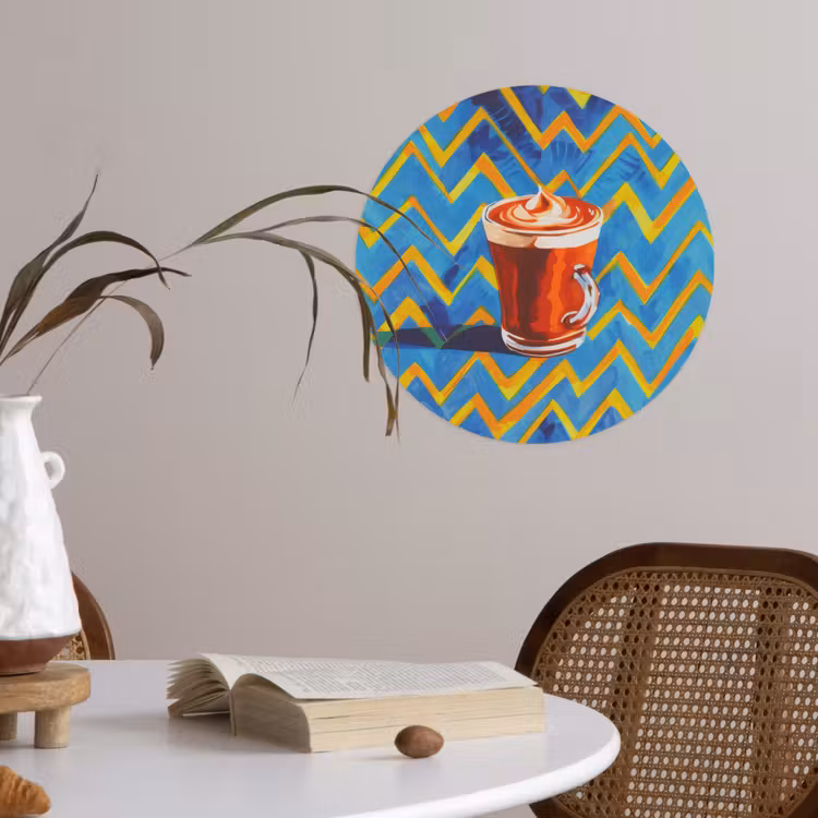 Behangcirkel - Mok - Koffie - Zigzag - Slagroom — 4