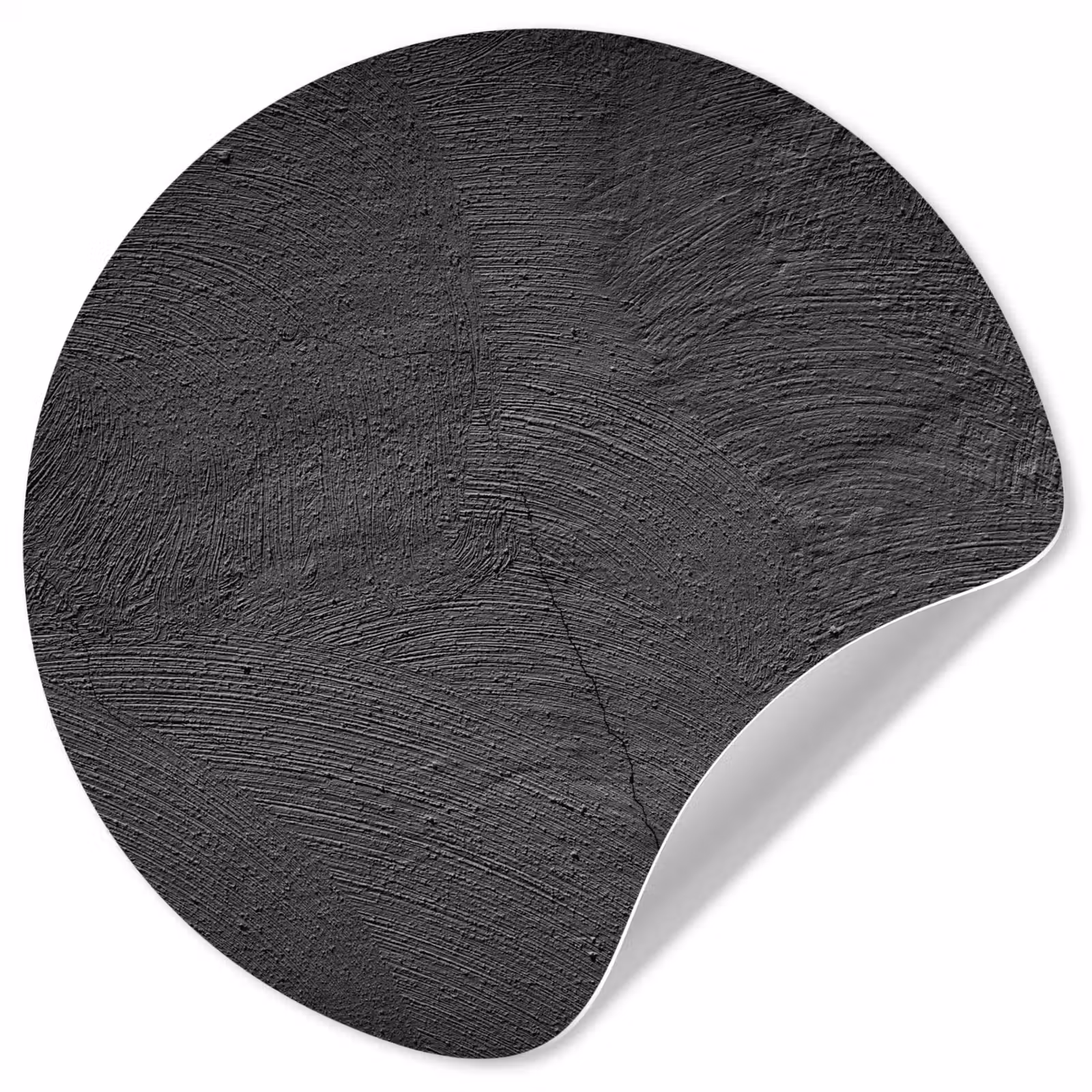 Behangcirkel - Beton print - Industrieel - Zwart — 1