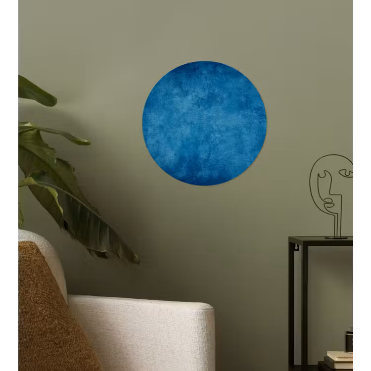 Behangcirkel - Beton - Blauw - Vintage - Structuur - Industrieel — 3