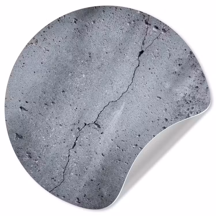 Behangcirkel - Beton - Grijs - Scheur — 1