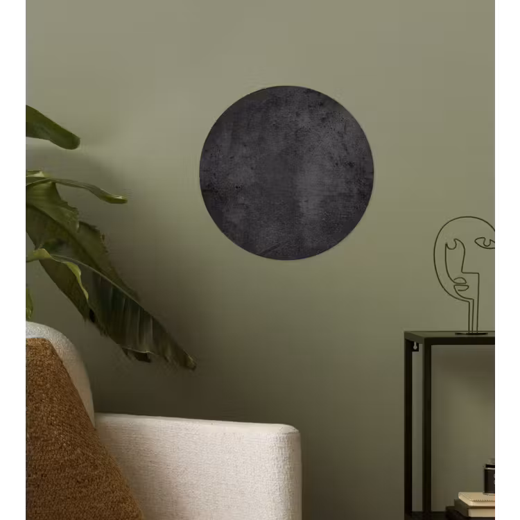 Behangcirkel - Beton - Robuust - Vintage - Rustiek - Grijs - Zwart — 3