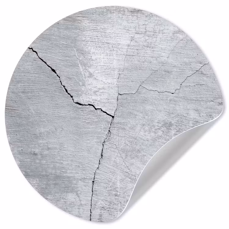 Behangcirkel - Beton - Scheur - Grijs — 1