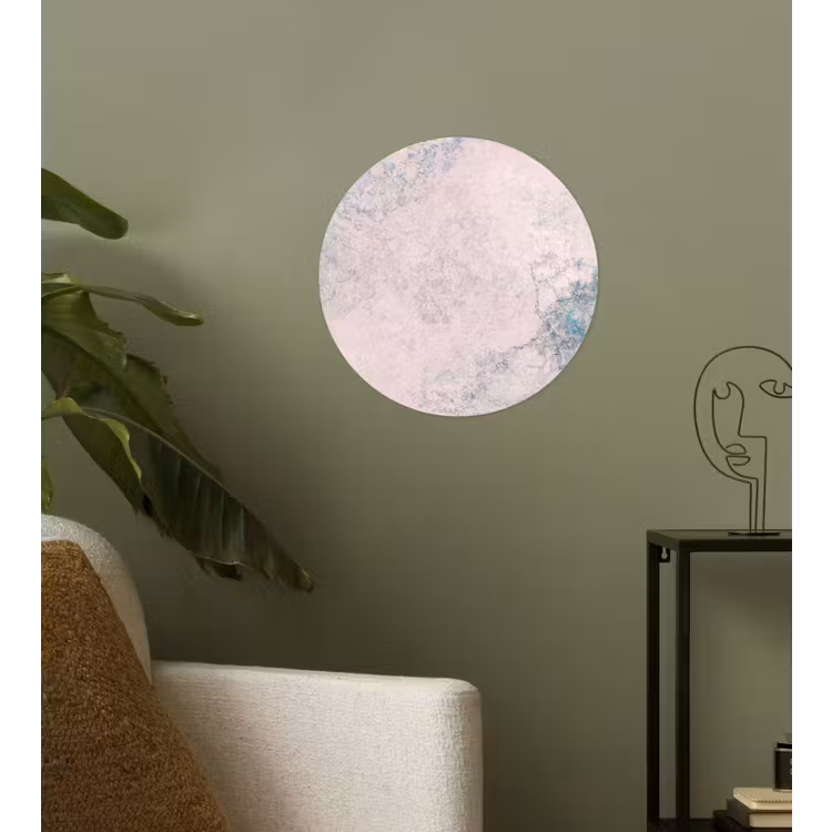 Behangcirkel - Cement - Beton - Retro - Industrieel - Wit - Blauw — 3