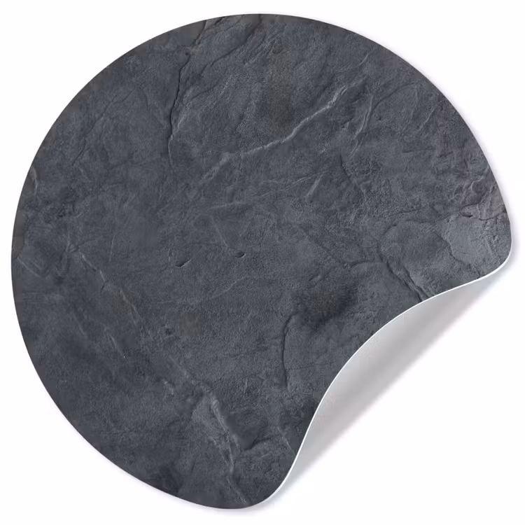 Behangcirkel - Grijs - Beton - Leisteen - Structuur - Retro — 1