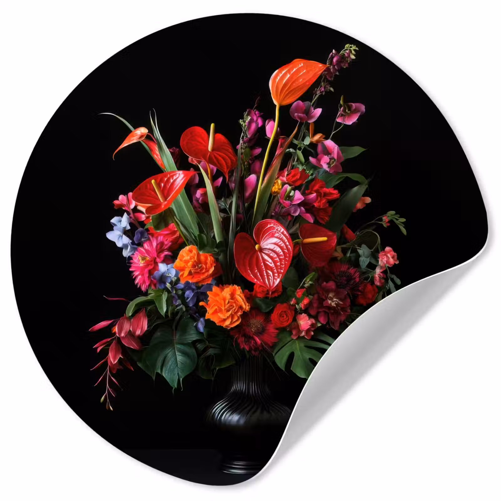 Behangcirkel - Bloemen - Boeket - Sierlijk — 1
