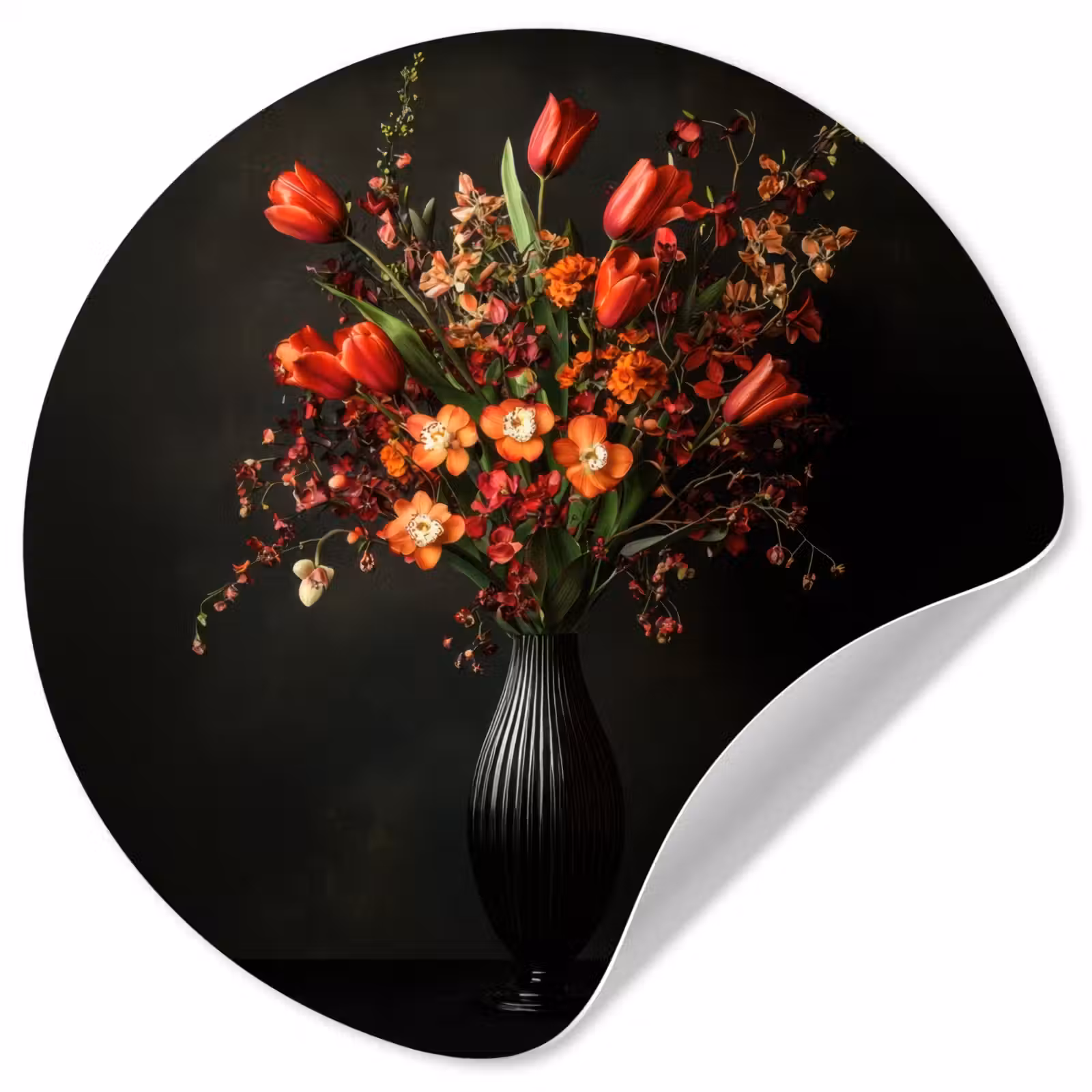 Behangcirkel - Bloemen - Takken - Boeket — 1