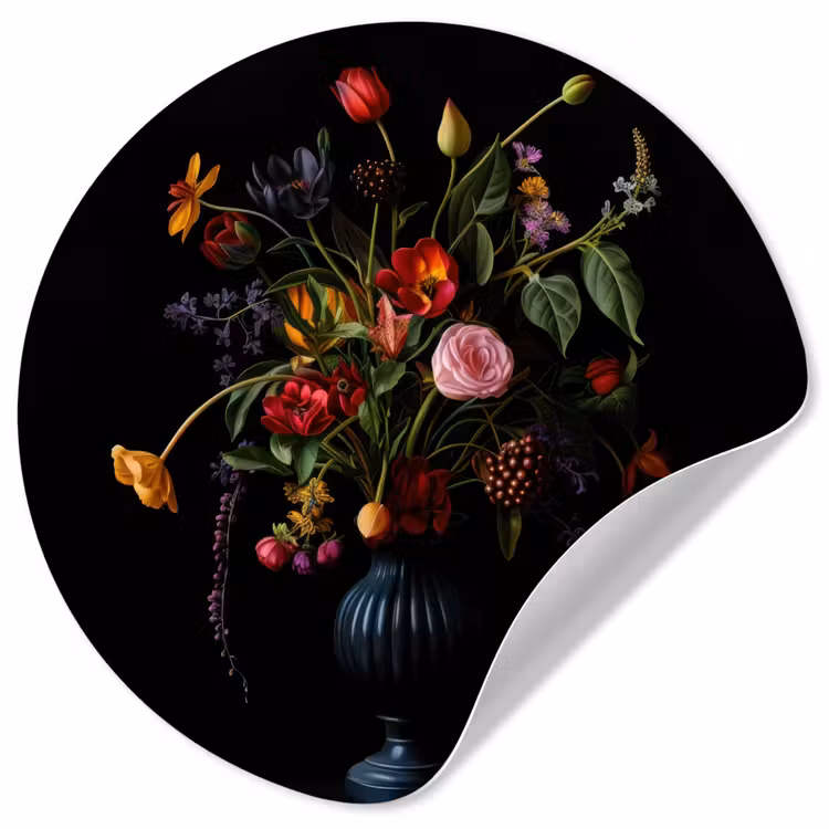 Behangcirkel - Bloemen - Bessen - Klassiek — 1