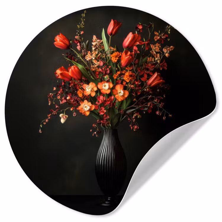 Behangcirkel - Bloemen - Takken - Boeket — 1
