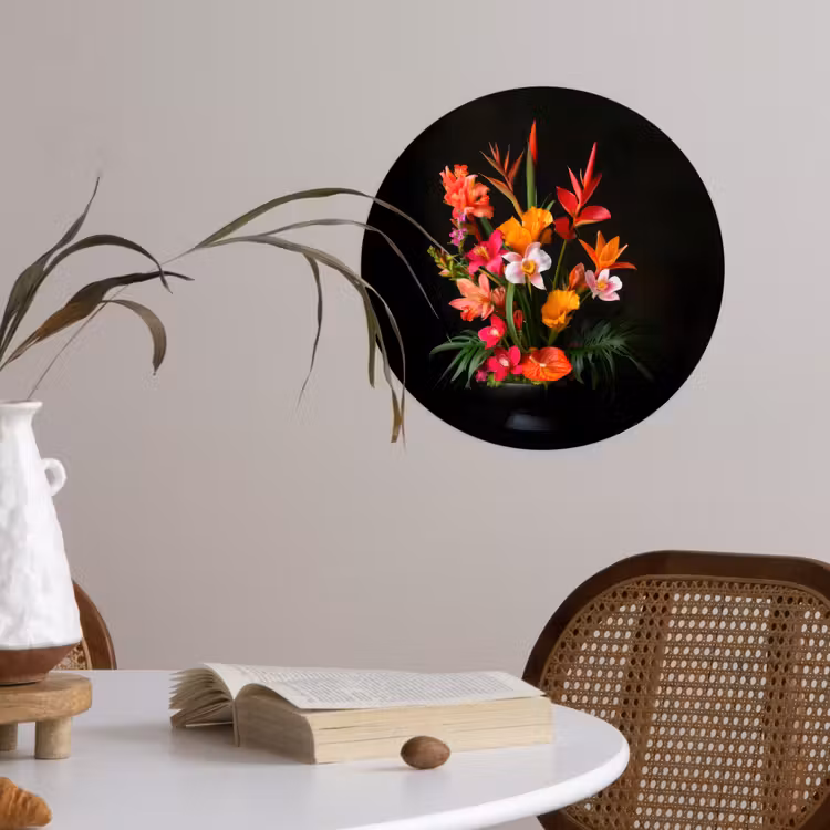 Behangcirkel - Boeket - Bloemen - Exotisch — 4