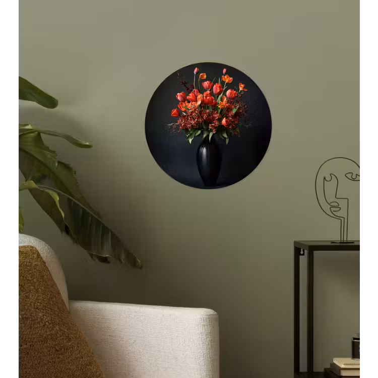Behangcirkel - Boeket - Tulpen - Vaas - Rood — 3