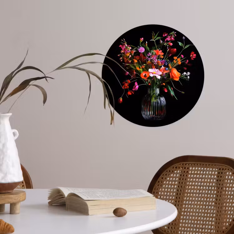 Behangcirkel - Boeket - Veldbloemen - Vaas — 4