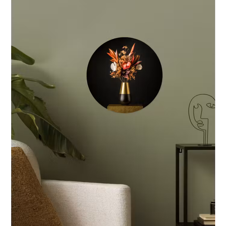 Behangcirkel - Exotisch - Boeket - Vaas - Goud — 3