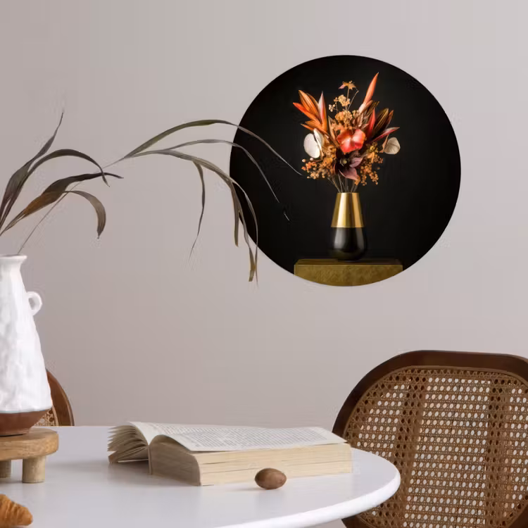 Behangcirkel - Exotisch - Boeket - Vaas - Goud — 4