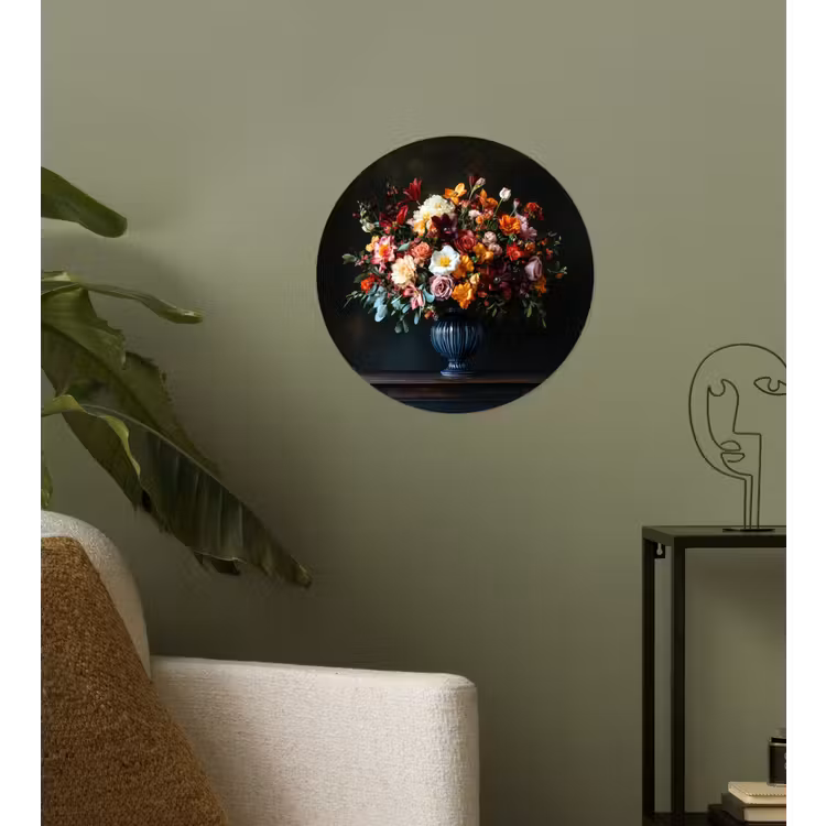 Behangcirkel - Groot - Bloemen - Vaas - Boeket — 3