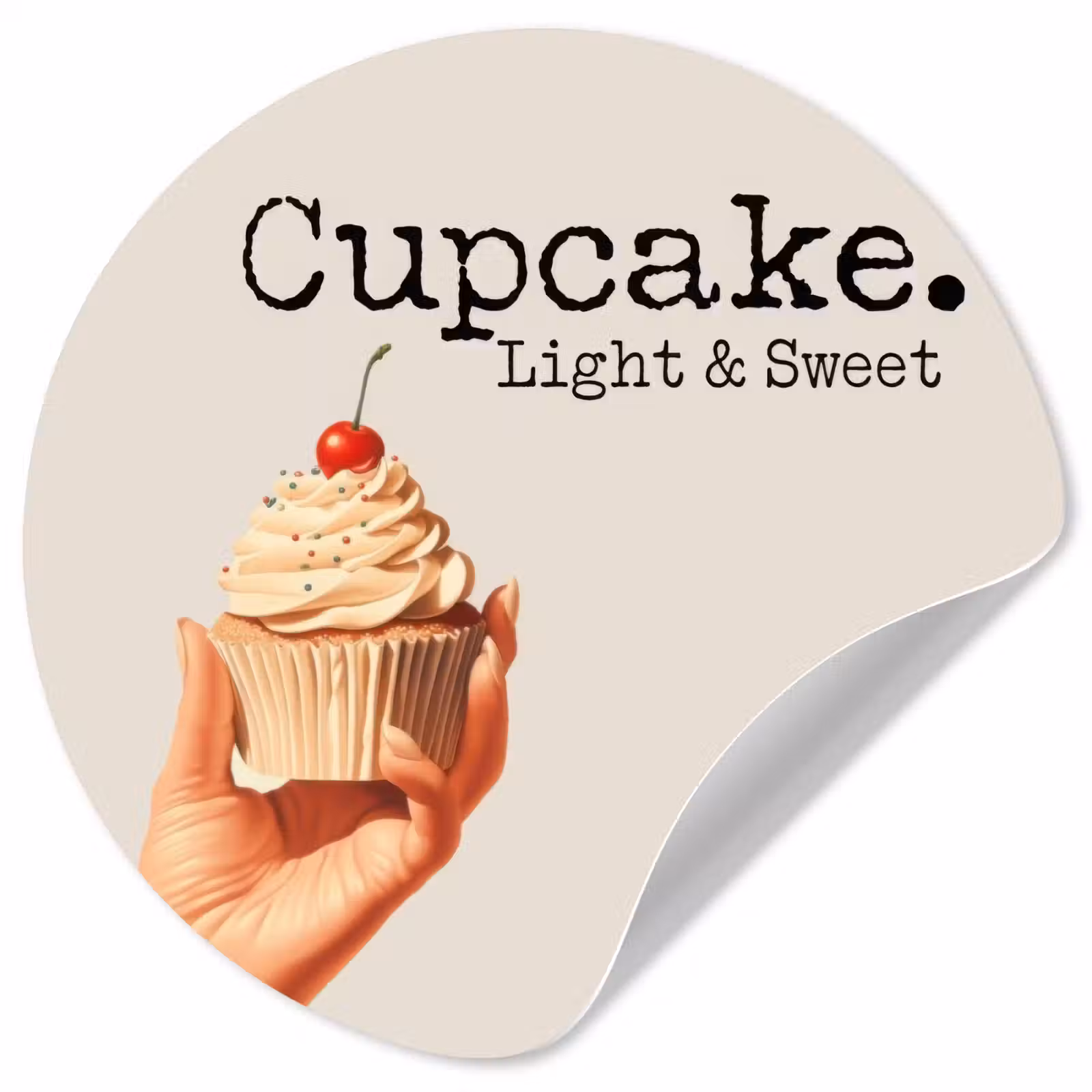 Behangcirkel - Cupcake - Zoet - Kers — 1