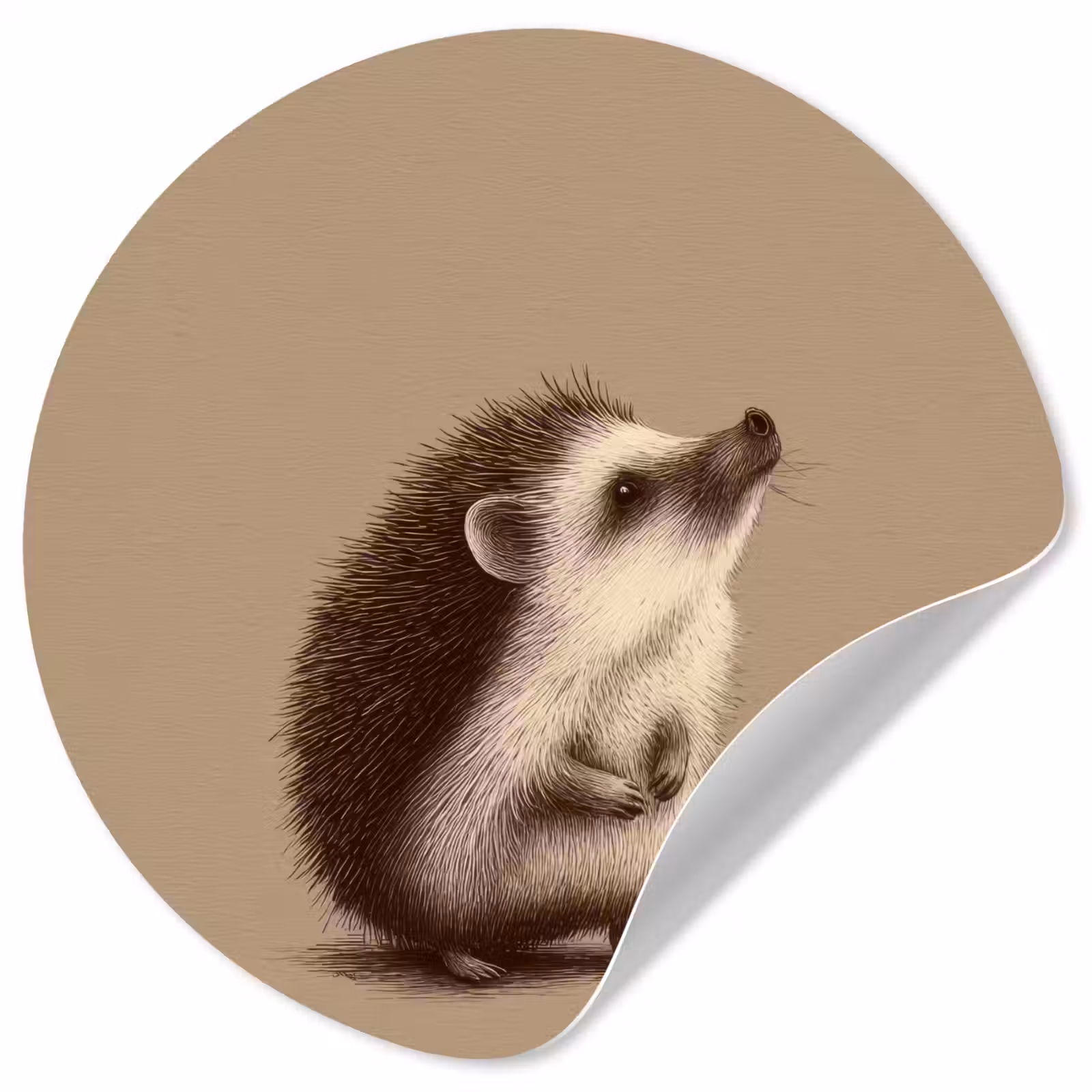 Behangcirkel - Egel - Snuitje - Bruin - Stekels — 1