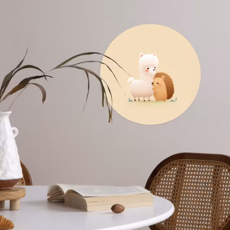 Behangcirkel - Alpaca - Egel - Bruin - Knuffelen — 4