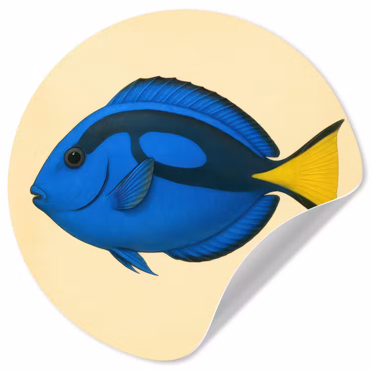 Behangcirkel - Blauw - Dory - Vis - Staartvin — 1