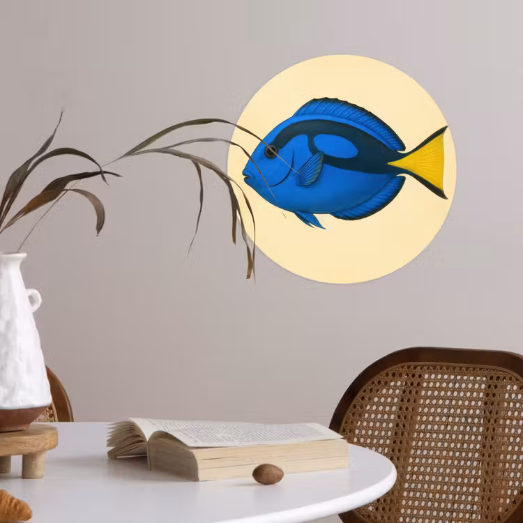 Behangcirkel - Blauw - Dory - Vis - Staartvin — 4