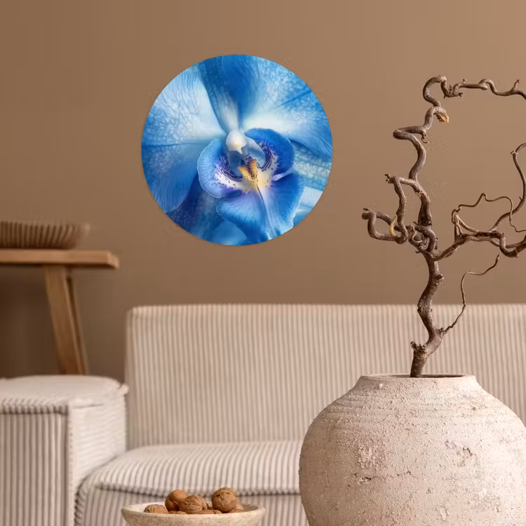 Behangcirkel - Blauw - Orchidee - Elegeant — 2