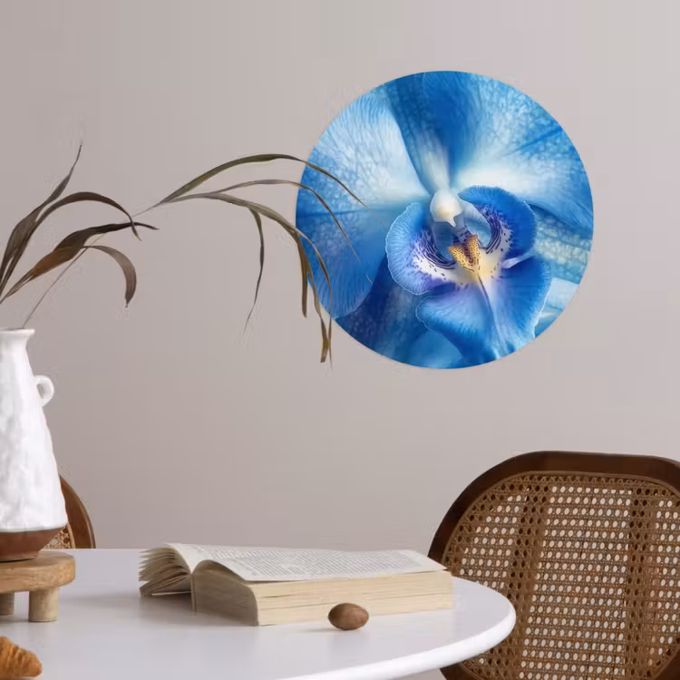 Behangcirkel - Blauw - Orchidee - Elegeant — 4